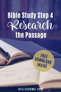 Bible Study Step 4: Research the Passage