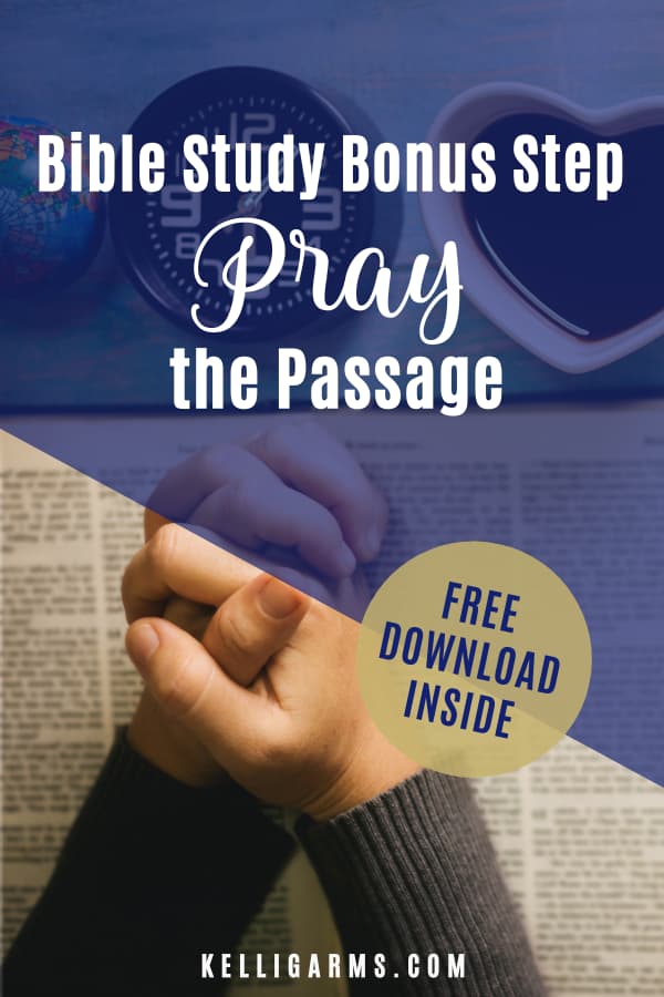 Bible Study Bonus Step: Pray the Passage Pin